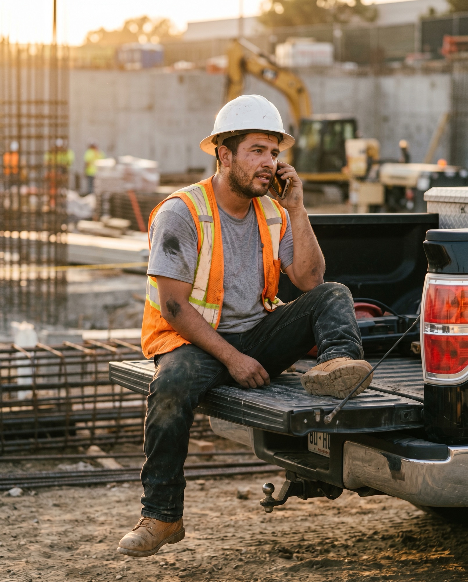Business owner on a call reviewing the plan for the crew